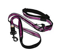 Kurgo Laisse Mains Libres Quantum 6 en 1 pour Chien, Ceinture/Laisse de Course, Marche ou randonnée, Réglable, Réfléchissante, Rouge/Noir