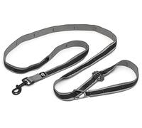 Kurgo Laisse Mains Libres Quantum 6 en 1 pour Chien, Ceinture/Laisse de Course, Marche ou randonnée, Réglable, Réfléchissante, Noir