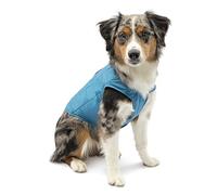Kurgo Veste pour chien Loft, Combinable avec un harnais pour chien, résistant à l'eau et bande réfléchissante, Idéal pour l'hiver, taille S, bleu/orange