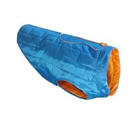 Kurgo Veste pour chien Loft, Combinable avec un harnais pour chien, résistant à l'eau et bande réfléchissante, Idéal pour l'hiver, taille XL, bleu/orange