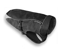 Kurgo Manteau RSG North Country pour Chien, Imperméable, Veste avec Doublure en Molleton, réfléchissant, lumières LED, Noir, Petit (S)