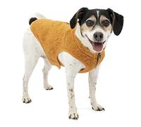 Kurgo Pullover pour Chien Core Sweater, Compatible avec Harnais pour Chien, Polaire légère, avec Fermeture éclair à Double Sens, Taille S, Orange