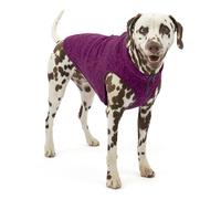 Kurgo Pullover pour chien Core Sweater, Compatible avec harnais pour chien, Polaire légère, Avec fermeture éclair à double sens, Taille XL, Violet