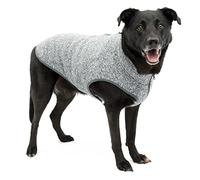 Kurgo Pullover pour chien Core Sweater, Compatible avec harnais pour chien, Polaire légère, Avec fermeture éclair à double sens, Taille L, Noir