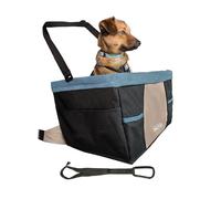 Kurgo Rover Siège réhausseur de voiture pour petits chiens, attache de sécurité incluse, contre le mal des transports, bleu/noir