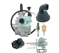 Kurihina Compatible avec le remplacement du carburateur pour Suzuki LT 80 avec vanne de commutation de robinet de carburant/collecteur d'admission/relais de solénoïde Quadsport 80 ATV Carb