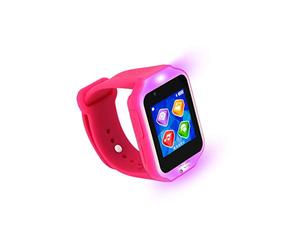 KURIO GULLI - La Montre Interactive et Lumineuse - Rose - Ecran Tactile Couleur 1.54"- Photos, Vidéos, Messages- 12 Jeux incorporés - Jeux Educatif pour enfant