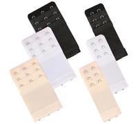 kurkip 6 Pièces Extension de Soutien Gorge, Rallonge Soutien Gorge 3 Rangs 2 Crochets 3 Crochets, Gorge D'extension de Soutien, Doux Confort Élastique, Convient aux femmes (noir blanc peau claire)