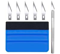 kurkip 7pcs Kit Covering Vitre Teintée Voiture, Wallpaper Kit Squeegee Car Vinyl Wrapping Kit Raclette Covering Papier Peint, Suitable for Window Film, Car Window, Vinyl Tiles