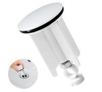 kurkip Bouchon Evier Cuisine, 40mm de Remplacement pour Bonde de Lavabo de Salle de Bain, Bonde Douche de Vidange Réglable en Hauteur, pour Cuisine, Salle de Bain, Baignoire, en Laiton et Caoutchouc.