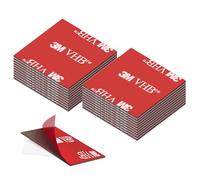 kurkip Double Face Extra Fort, Pastilles Adhésives Double Face Extra-fort, Pastille Adhesive Double Face Imperméables pour la Maison, Bureau, Carré - 30mm x 30 mm, 20 Pièces