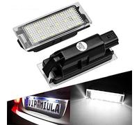 Kurl-T Lot de 2 lampes de plaque d'immatriculation 18 SMD pour Re Nault Clio 3 4 Megane 2 3 Laguna 2 3 Espace 4 Twingo 2 Master 2