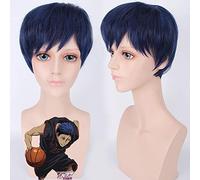 Kuroko No Basuke Gakuen Aomine Daiki Cosplay perruque courte bleu noir cheveux synthétiques Kuroko's Basketball Costume jeu de rôle perruques