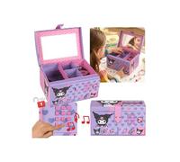 KUROMI Coffret à bijoux avec miroir, boîte à code pour petite fille 20x12x14 cm