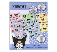 Kuromi Lot de 5 feuilles d'autocollants