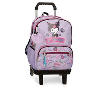 Sanrio Kuromi Retropop Sac à Dos Scolaire Double Compartiment with Violet Trolley 32x44x17 cm Polyester 24L