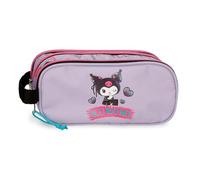 Sanrio Kuromi Retropop Trousse Triple Violet 22x10x9 cm Polyester