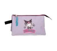 Kuromi Sanrio Retropop Trousse Triple Violet 22x12x5 cm Polyester