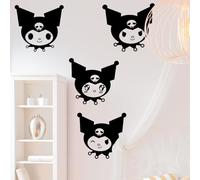 Kuromi Stickers muraux pour filles - 20,3 x 20,3 cm - Anime Kawaii Sanrio Hello Kitty Cutecore Design Décoration pour la maison, la chambre d'enfant, la salle de jeux, la salle de jeux Comics tendance