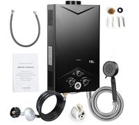 kurriuwu Chauffage d'eau à eau sans réservoir 16L, gaz propane, 4,21 gpm de chauffeurs chaude portable, chauffage propane instantané en extérieur intérieur avec affichage numérique et protectio