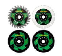 KURSTOL Disque Carbure Bois Métal - 4 pcs 75mm x 10mm Disques à Tronçonner pour Bois Métal Plastique