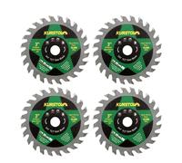 KURSTOL Disque Carbure TCT pour Bois - 4 pièces 75mm x 10mm Lame Scie Circulaire pour Bois, Composites de Bois, Plastiques
