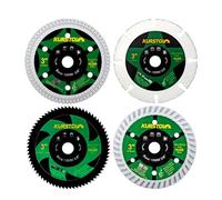 KURSTOL Disque Diamant - 4 pièces 75mm x 10mm Disques à Tronçonner Diamanté pour Carrelage Métal Bois Béton