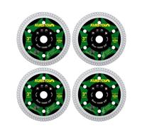 KURSTOL Disque Diamant Carrelage - 4 pièces 75mm x 10mm Disques à Tronçonner Diamanté pour Porcelaine Céramique Granit Marbre