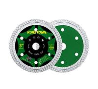 KURSTOL Disque Diamant pour Carrelage - 2 pièces 75mm x 10mm Disques à Tronçonner Diamantés Ultra Fin pour Porcelaine, Carrelage, Céramique, Marbre, Granit