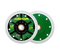 KURSTOL Disque Diamant pour Carrelage - 2 x 115mm Disques à Tronçonner Diamantés Ultra Fin pour Porcelaine, carrelage, céramique, marbre, granit, avec 22.23-15.875mm Alésage