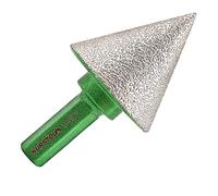 KURSTOL Foret conique diamant pour carrelage - 35 mm x perceuse électrique à tige hexagonale, foret biseauté pour façonner l'élargissement, nettoyer les trous existants de granit, marbre et porcelaine