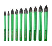 KURSTOL Foret Diamant Carrelage - 10pcs 5/6/8/10/12mm Scie Cloche Carrelage pour la Céramique, le Marbre le Granit et la Pierre Foret de Positionnement en Carbure Tige Triangle