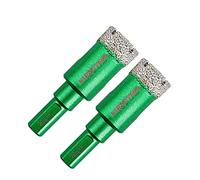 KURSTOL Forets Diamant Boîte - 2pcs 20MM Trepan Carrelage Diamant Tige Triangle Scie Cloche Diamant pour Perçage à sec en Porcelaine Carrelage Granit Marbre