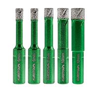 KURSTOL Forets Diamant pour Carrelage - 5pcs 6/6/8/10/12mm Scie Cloche avec Tige Triangulaire pour Carrelage Céramique Porcelaine Marbre Granit