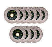 KURSTOL Lame de scie diamant pour carrelage - 10 pièces 105 mm Disque de coupe diamant double usage - Pour couper et meuler les carreaux de céramique, la porcelaine, le granit, le marbre
