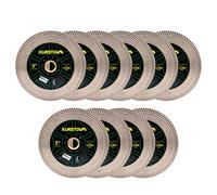 KURSTOL Lame de scie diamant pour carrelage - 10 pièces 125 mm Disque de coupe diamant double usage - Pour couper et meuler les carreaux de céramique, la porcelaine, le granit, le marbre