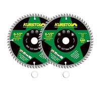 KURSTOL Lame Scie Circulaire Bois - 165 x 20mm 60T Disques Carbure pour Bois, Plastique, Contreplaqué, Panneaux de particules, Panneaux multicouches (2 Pièces)