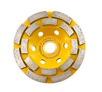 KURSTOL Meule à meulage diamant - 4"/100mm à double rangée pour couper, meuler, lisser, façonner le béton, le marbre, le granit, la maçonnerie, la brique 7/8"-5/8"