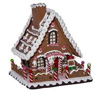 Kurt Adler 10" Claydough Gingerbread LED Light Up House Standard