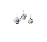 Kurt Adler 2-3"" Porcelaine Delft Bleu Ornament Set of 3
