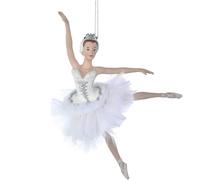 Kurt Adler Ballerine en résine Motif lac des cygnes 17 cm