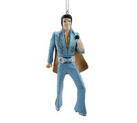 Kurt Adler Blue Suit Elvis Presley with Microphone Christmas Tree Ornament