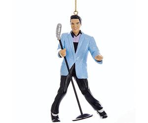 Kurt Adler Elvis Presley Hound Décoration Elvis avec Micro 11,4 cm