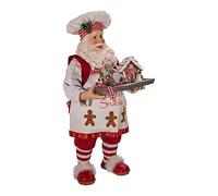 Kurt Adler Figurine de Père Noël en Pain d'épices Multicolore 28 cm