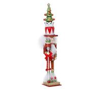 Kurt Adler HA0220 Chapeau d'arbre Hollywood Casse-Noisette, 38,1 cm, Rouge et Vert