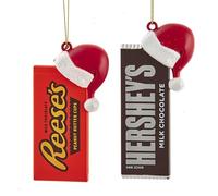 Kurt Adler Hershey's™ Bar & Reese's Lot de 2 tasses au beurre d'arachide avec chapeau