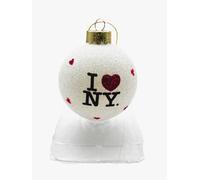 Kurt Adler I Love NY Boule de Verre Décoration de Noël Blanc/Rouge/Noir 6,6 cm