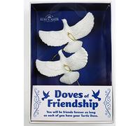 Kurt Adler Lot de 2 colombes d'amitié en résine 11,4 cm