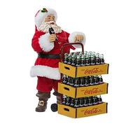 Kurt Adler Lot de 2 Père Noël Coca-Cola avec Chariot de Livraison 26,7 cm