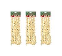 Kurt Adler Lot de 3 guirlandes de Noël en Plastique Popcorn 2,7 m